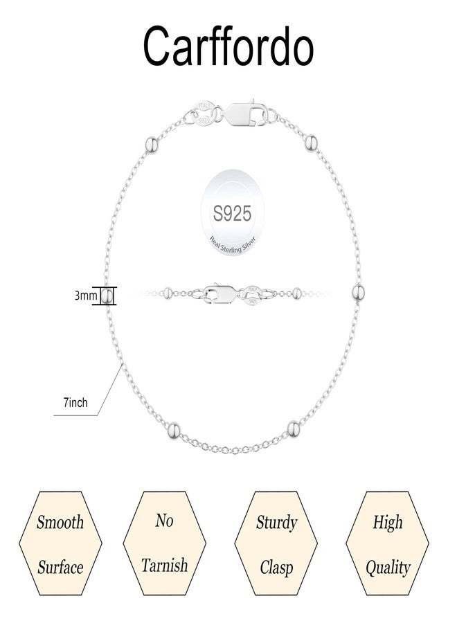 Carffordo 925 Sterling Silver Bracelet Silver Chain Bracelet for Women Simple Dainty Bracelet for Women Waterproof Trendy Jewelry Gifts - Image 5